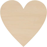 FUNSUEI 30 PCS 8 Inches Natural Wood Heart Slices, Unfinished Predrilled Wooden Heart Cutouts, Wood Heart Shape Slices for Home Decoration, Wedding, FUNSUEI