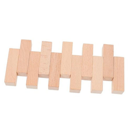Anneome 11pcs Seal Blank Scrapbook Wooden Stamps Void Stamp Wooden Cutout Wood Stamper Block Material Wooden Blocks to Decorate Wooden Block Material Anneome