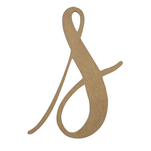 8" Wooden Letter S Unfinished, King Basil Font, Craft Cutout 1-8" Thick Wooden Craft Cutouts