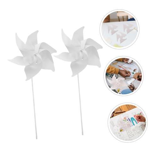 Kisangel 20pcs Handmade Windmill Toys Kids Outdoor Playset Christmas Toy Unfinished Pinwheel Colo r Your Own Wind Spinners Blank Pinwheels DIY Kisangel