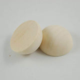 SUPVOX 100pcs Split Wood Balls Unfinished Half Wooden Balls to Paint DIY Christmas Ornament Crafts 15mm SUPVOX