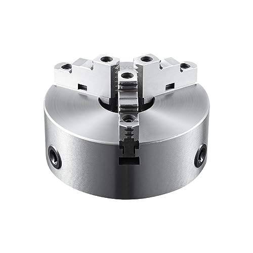 VEVOR 3-Jaw Lathe Chuck, 8'', Self-Centering Lathe Chuck, 0.16-8 in/4-200 mm Clamping Range with T-key Fixing Screws Hexagon Wrench, for Lathe 3D VEVOR