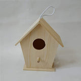 Toddmomy Kids Outdoor Toys Unfinished Wood Hanging Birdhouse Kit 2 Sets Unpainted Bird Houses to Paint for Arts DIY Craft Outdoor Playset Toddmomy