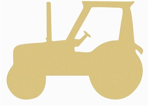 Tractor Cutout Unfinished Wood Farm Agriculture Country Farm Door Hanger MDF Shape Canvas Style 2 (6") Diverse Woodworking