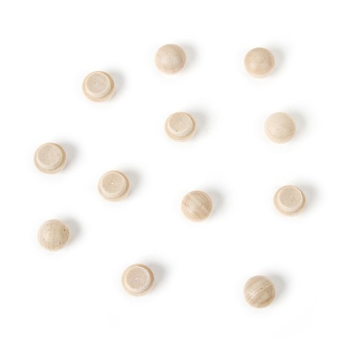 Darice Unfinished, Wood Furniture Buttons, 0.5 x 0.25 Inches, 18 Pack Darice