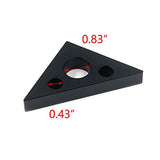 T Tulead Carpenter Square Triangle Ruler Aluminum Alloy Woodworking Ruler 45 Degree Woodworking Square Measurement Tool Black T Tulead