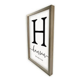 Framed Wooden Family Name Sign Personalized Wood Monogram Choose from Four Sizes (12" x 18", Weathered Grey Frame, White Background) MRC Wood Products