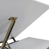 SD STUDIO DESIGNS Core 2 Pc Craft Center-35.5" W Angle Adjustable Cloth Drawers, Side Shelf and Stool Drafting Table, Gunmetal Gray/White SD STUDIO DESIGNS