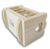 Craft Supply Dollhouse Baby Cradle Crib Miniature Unfinished Wood for Dollhouses, Displays, Crafting, & DIY - 3.3 x 2.5 Inches, Brown, Medium Craft Supply