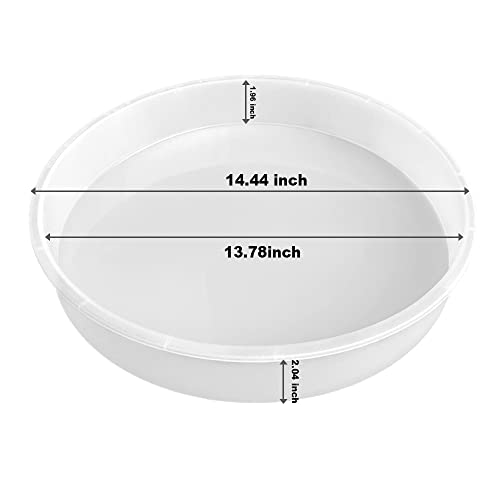 RESINWORLD 14" Round x 2" Deep XL Large Tray Mold, Shiny Silicone Tray Board Table Clock Mold for Epoxy Resin Casting, Floral Preservation Bouquet