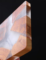 4Pcs Hadmade Drink Coaster Set Modern Wooden Coasters Epoxy Resin Cedar Coster for Coffee Table, Tabletop Protection Decorr (Epoxy Resin Cedar KUHPLOVE