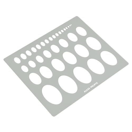 Aleks Melnyk #210 Metal Ellipse Template, Ellipse Stencil, Geometric Template, Ellipse Master, Art Oval Tool, Isometric Drawing Template, Lapidary, - WoodArtSupply