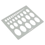 Aleks Melnyk #210 Metal Ellipse Template, Ellipse Stencil, Geometric Template, Ellipse Master, Art Oval Tool, Isometric Drawing Template, Lapidary, - WoodArtSupply