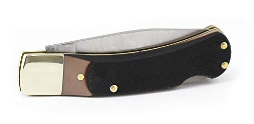 Old Timer 3OT Bearhead Traditional Lockback Pocket Knife with 2.2in High Carbon Stainless Steel Blade, Sawcut Handle, and Convenient Small Size for Schrade