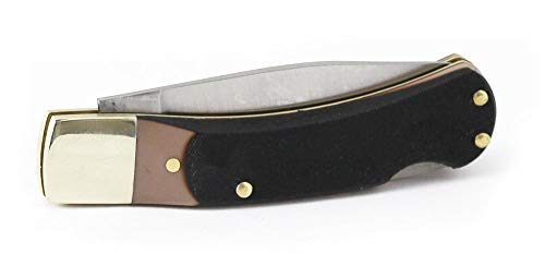 Old Timer 3OT Bearhead Traditional Lockback Pocket Knife with 2.2in High Carbon Stainless Steel Blade, Sawcut Handle, and Convenient Small Size for - WoodArtSupply