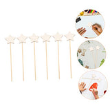 Yardwe 6Pcs Wand Unfinished Wooden Wands DIY Princess Wand kit Girls Costume Accessories Fairy Wood Wands Princess Party Decorations Fairy Sticks Yardwe