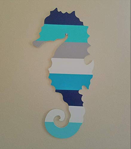 Seahorse Cutout Unfinished Wood Nautical Decor Beach House Decor Sea Animal Door Hanger MDF Shaped Canvas Style 2 Diverse Woodworking