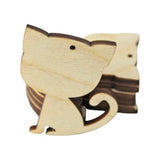 ALL SIZES BULK (12pc to 100pc) Unfinished Wood Laser Cutout Cat Kitten Kitty Dangle Earring Jewelry Blanks Shape Crafts Made in Texas Texan Wood Crafts