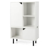 Giantex 5 Cube Stackable Storage Bookcase with Adjustable Shelves and Cabinets Giantex