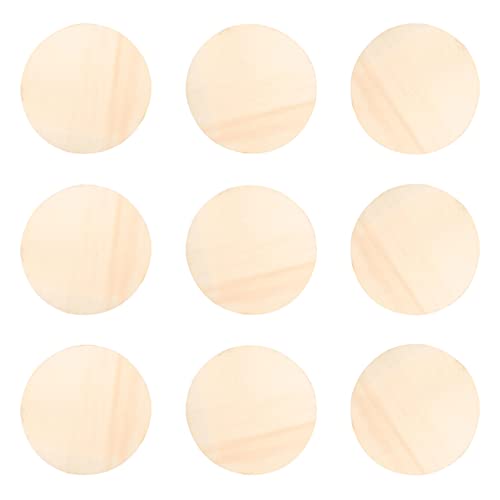 ARTIBETTER 10pcs Round Wooden Plate Pendant Unfinished Round Discs DIY Wood Ornaments Unfinished Wood Cutouts Wood Circles Home Accents Decor Wood