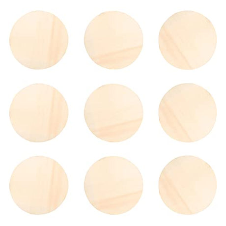 ARTIBETTER 10pcs Round Wooden Plate Pendant Unfinished Round Discs DIY Wood Ornaments Unfinished Wood Cutouts Wood Circles Home Accents Decor Wood ARTIBETTER