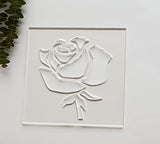 Rose Router Template,Clear Acrylic Router Inlay Template,Router Jig Template for Woodworking&Craft (7.5''x7.5'') Yuxuanish