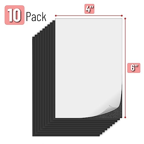 Mr. Pen- Adhesive Magnetic Sheets, 4" x 6", 10 Pack, with Adhesive Backing, Flexible Picture Magnets, Cuttable Magnetic Sheets. Mr. Pen