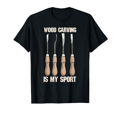 Wood Carving Is Sport Funny Woodworker Dad Humor Wood Carver T-Shirt
