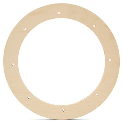 Small Wreath Frame 8 inch, Pack of 2 DIY Wreath Forms, Circle Shaped Wreath Frame, 8 inch Wooden Rings for Crafts, by Woodpeckers