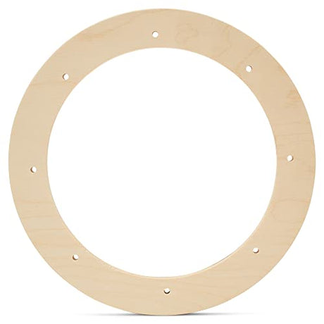 Small Wreath Frame 8 inch, Pack of 2 DIY Wreath Forms, Circle Shaped Wreath Frame, 8 inch Wooden Rings for Crafts, by Woodpeckers Woodpeckers