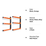 Ultrawall Wall Mount Wood Organizer and Lumber Storage Metal Rack with 3-Level - Indoor & Outdoor Use, 2 Pack Ultrawall