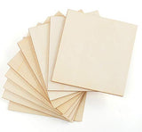 ilauke 5"x 5" Wooden Squares for Crafts, 50 Pcs Unfinished Wood Pieces Blank Balsa Wood Sheets for Crafts Wood Burning Painting Staining Wood ilauke