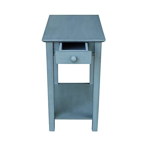 IC International Concepts International Concepts Narrow End Table, Ocean Blue - Antique Rubbed IC International Concepts