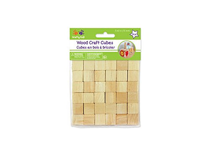 Craftwood 5/8" Wooden Cubes 36/Pkg-Natural