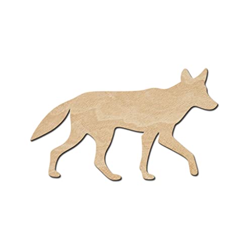 Coyote Wood Cutouts for crafts, Laser Cut Wood Shapes 5mm thick Baltic Birch Wood, Multiple Sizes Available (5") Elliefont Styles