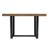 Walker Edison Andre Modern Solid Wood Dining Table, 52 Inch, Rustic Oak Walker Edison