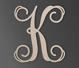 Wooden Letters by Jess and Jessica – Cursive Wood Letter for Wall Décor – Various Sizes – Premium Quality & Durable – Smooth Laser Cut – Unfinished Jess and Jessica