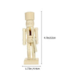 ABOOFAN 12pcs Christmas Puppet Unpainted Wooden Nutcracker DIY Decoration DIY Wooden Nutcracker Xmas Nutcracker Decoration Wooden Nutcracker Craft ABOOFAN