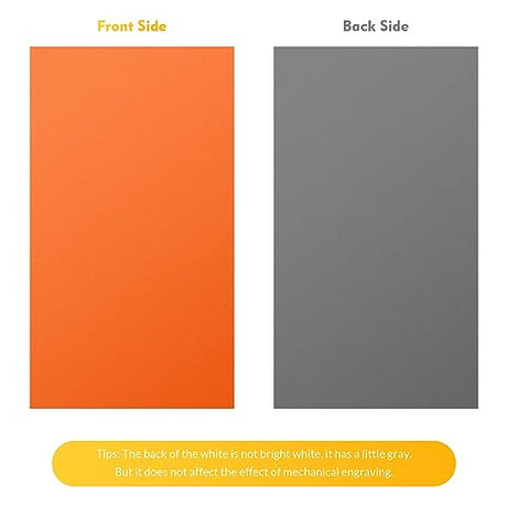 Frddiud Laser Engraving Blank ABS Double Color Plastic Sheet, 11.8x7.9x0.05 inch Materials Double Color Plastic Sheet for Interior Signs, Badges, DIY Frddiud
