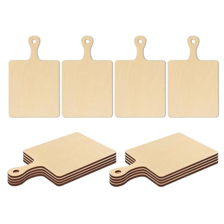 PYD Life 12 Pack Plywood Sublimation Cutting Board Blanks with Handle 9 x 5.5 Inch,Rectangle Wood Chopping Board for Sublimation DIY Craft Christmas PYD Life