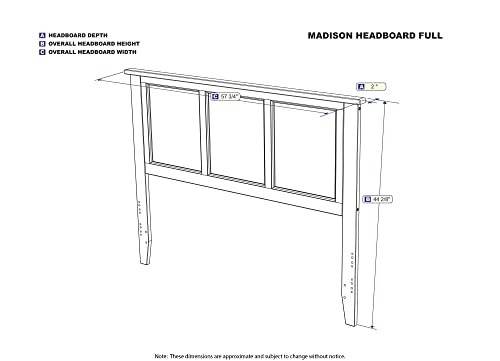 AFI Atlantic Furniture AR286832 Madison Headboard, Full, White - WoodArtSupply