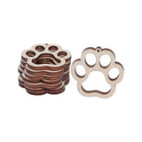ALL SIZES BULK (12pc to 100pc) Unfinished Wood Wooden Laser Cutout Puppy Dog Paw Prints Dangle Earring Jewelry Blanks Charms Shape Crafts Made in Texan Wood Crafts