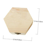 VOSAREA 2pcs Boxes Wooden Soap Flower Boxes Wooden Craft Unfinished Wooden Treasure Chest Retro Hardware Heart-shaped Handmade Box VOSAREA