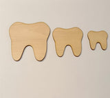 Set of 15 DIY Unfinished Tooth Shape,Tooth Wood Blanks Wooden Tooth Cutout,Wood Shape for Craft Embellishments(2'', Without Hole) RUIXUAN