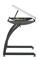SD STUDIO DESIGNS Triflex Drawing Table, Sit to Stand Up Adjustable Office Home Computer Desk, 35.25"W X 23.5"D, Charcoal Black/White SD STUDIO DESIGNS