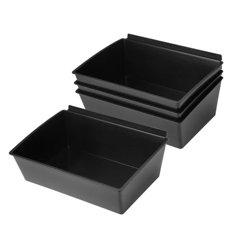 Sumnacon Slatwall Bins 4 Pcs Large Slatwall Organizer for Garage Plastic Slatwall Storage Bins for Storing Garage Accessories Multiple Stackable Sumnacon