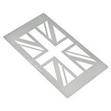 Aleks Melnyk No.430 Metal Stencil, British Flag, Royal Union Flag, Union Jack, Small Stencil, 1 PC, Template for Wood Burning, Engraving, Crafting, Aleks Melnyk