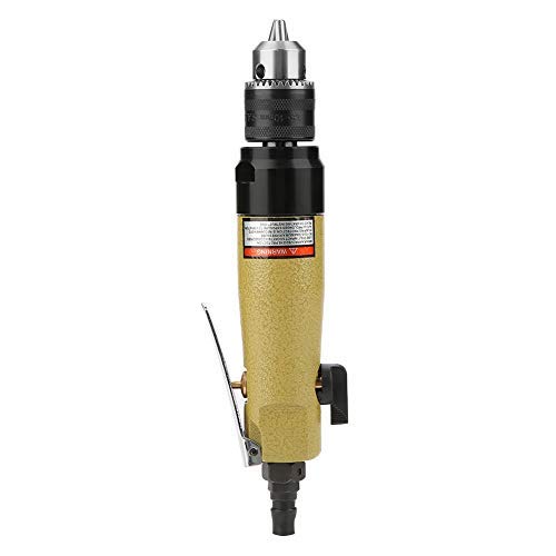 Straight Pneumatic Drill 900rpm Air Power Drill High Speed Pneumatic Drilling Engraving Polishing Tool with Adjustable Inlet Valve Wrench Chunk Key Yosoo