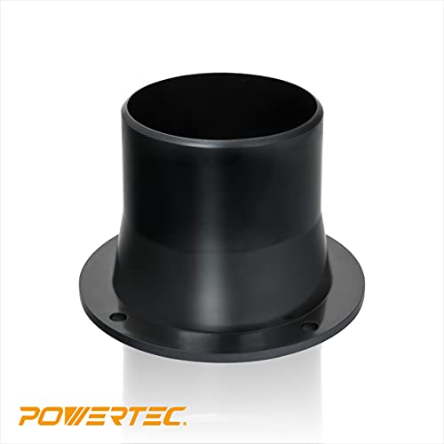 POWERTEC 70298 Dust Port Inlet Flange, 2.5-Inch OD Opening for Flexible Hose POWERTEC