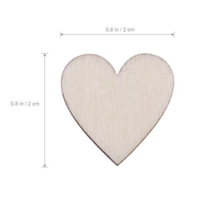 Vosarea 50pcs Wooden Hearts Slices Blank Unfinished Wooden Discs Cutout Pieces Embellishments for Scrapbooking Wedding Table Scatter DIY Arts Craft - WoodArtSupply